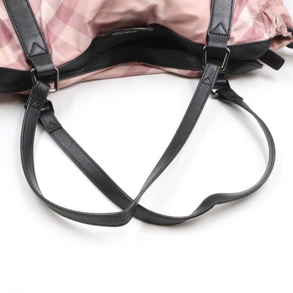 Burberry [Authentic] Pink Nova Check Nylon & Leather XL Shopper Tote Bag w/ COA - Picture 8 of 15